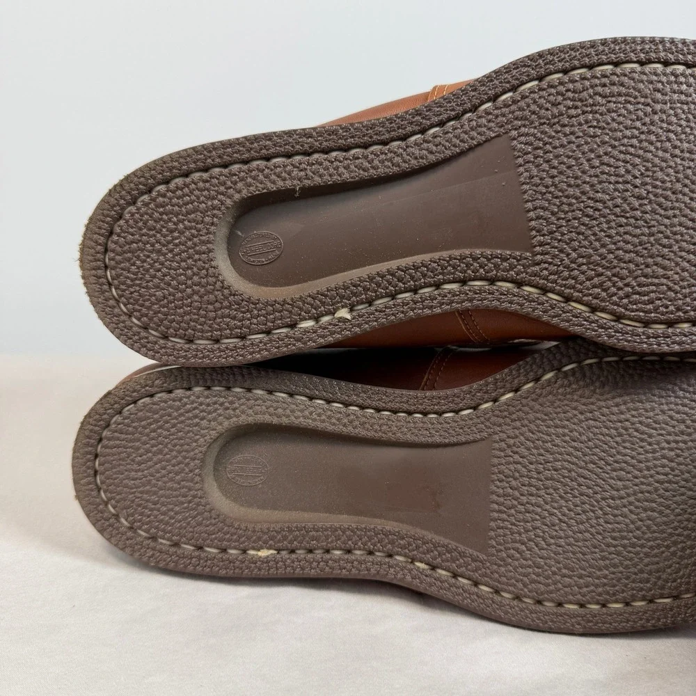 Sebago Campsides Mens 11 N Brown Leather Boat Shoes Made in USA Moc Toe Loafers